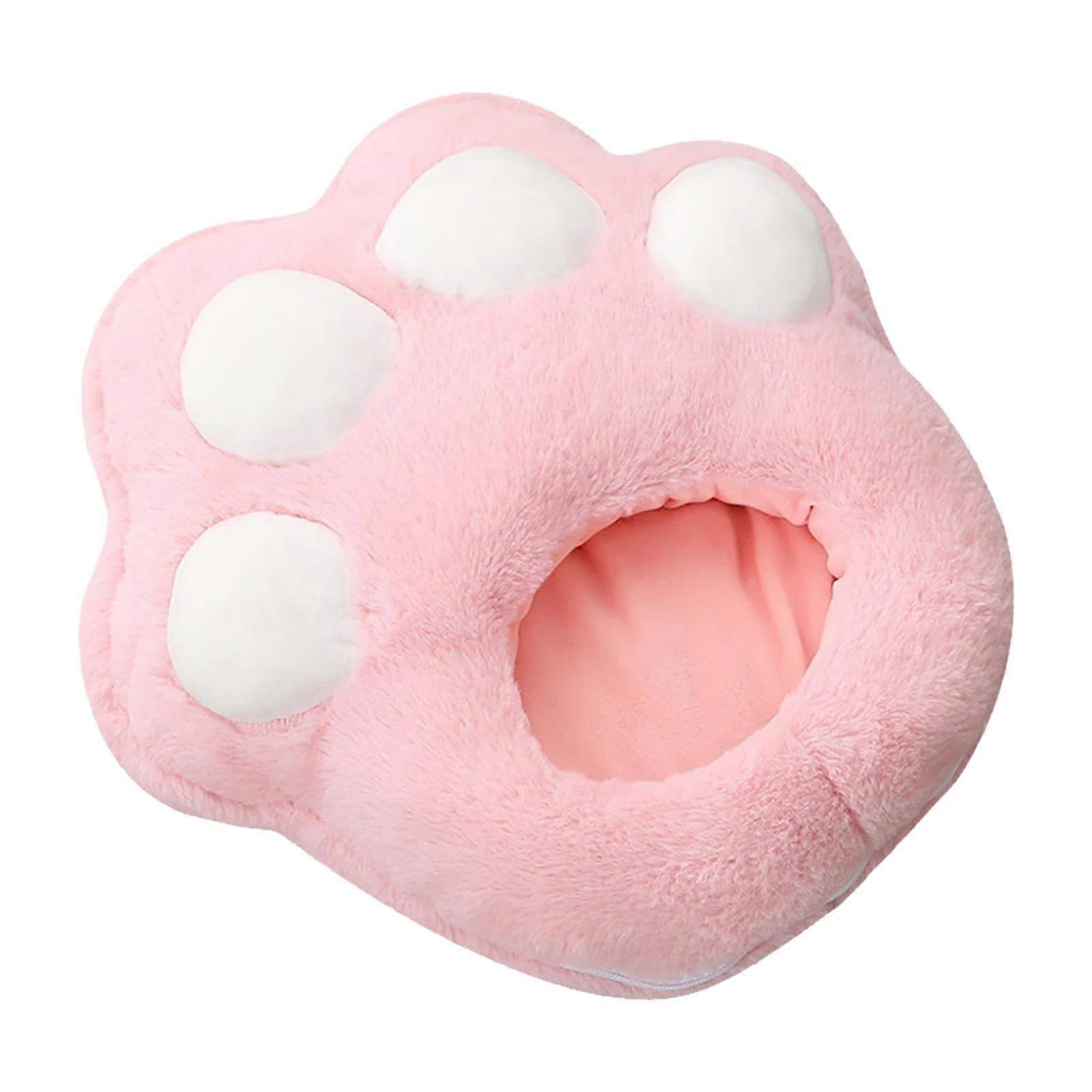 USB Foot Warmer - Cat Paw Heated Heating Pad with 3-Speed Temperature, Plush Pink Shoes for Home, Office, Travel, Model A