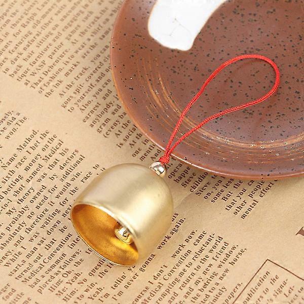 1個の金属銅の鐘の装飾ペンダントドアベルDIY工芸品Wレッド