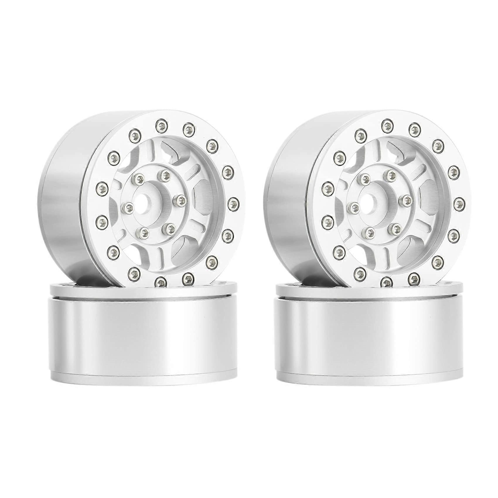 4 pieces 1.55 metal beadlock wheel rims hub for 1/10 RC crawler car D90 MST Jimny CC01 LC70 Axial 90069,2 Ref: 4033