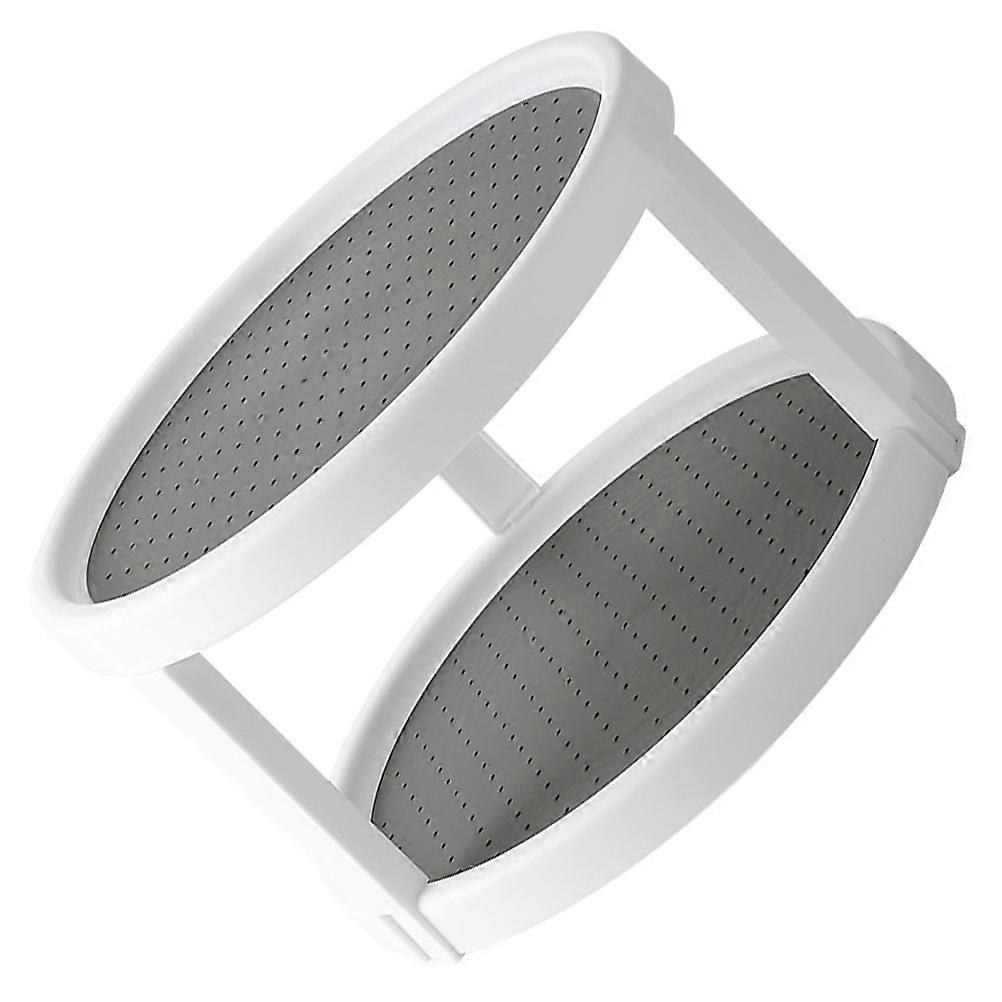 Spice Racks Kitchen Spice Rack Rotating Carousel Organizer Countertop Use Grey Plastic 1Set