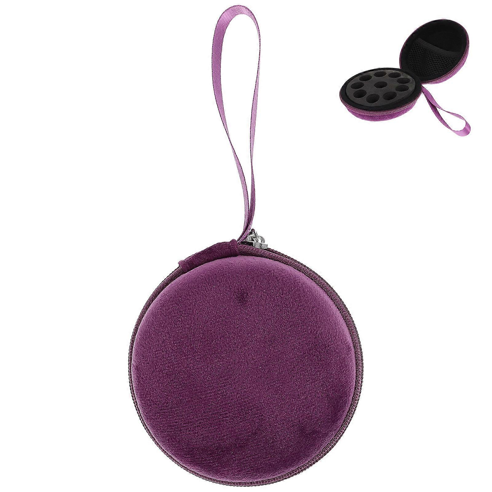 حقيبة منظم الزيت العطري وطلاء الأظافر المحمولة - حقيبة تخزين السفر المخملية المتينة للاستخدام المنزلي أو المكتبي