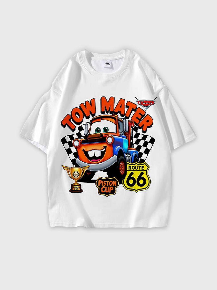 T-shirt round neck Animation Character Pattern loose short sleeve E1199