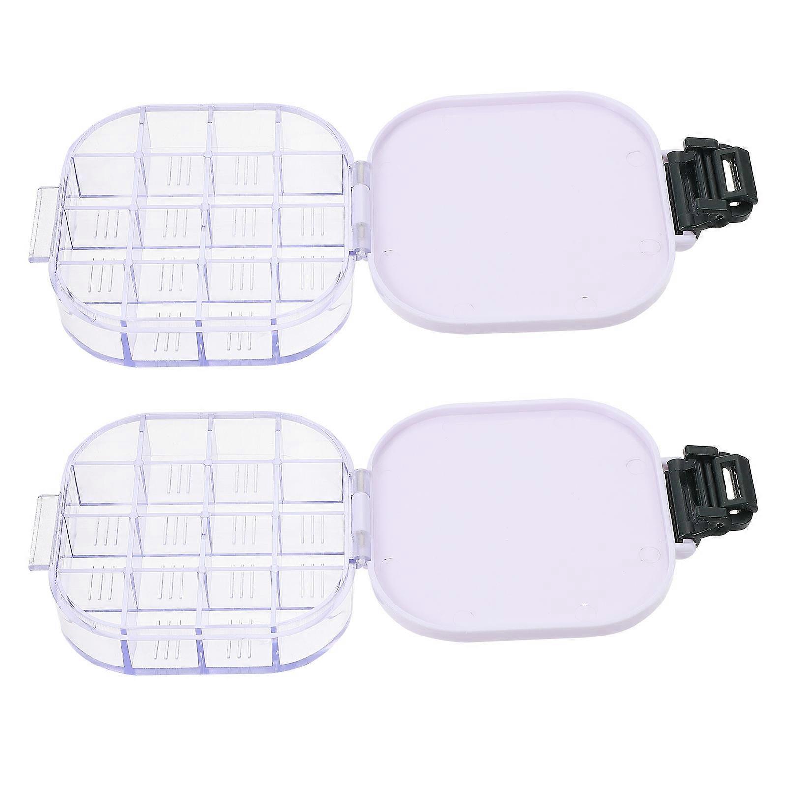 Transparent Plastic Art Pigment Box for Storage Use Lightweight and Durable 16-grid Color Mixing