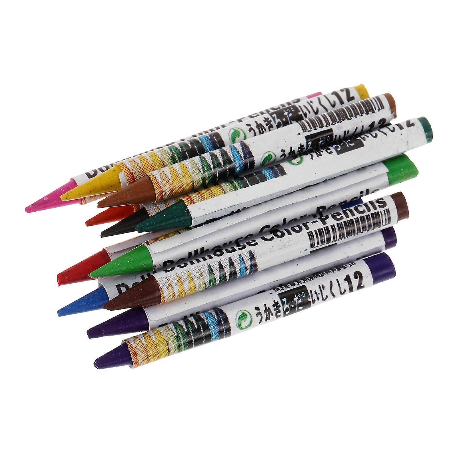 Micro Landscape Props Mini House Decorative Crayons For Photography Props Small Rectangular 1 Set