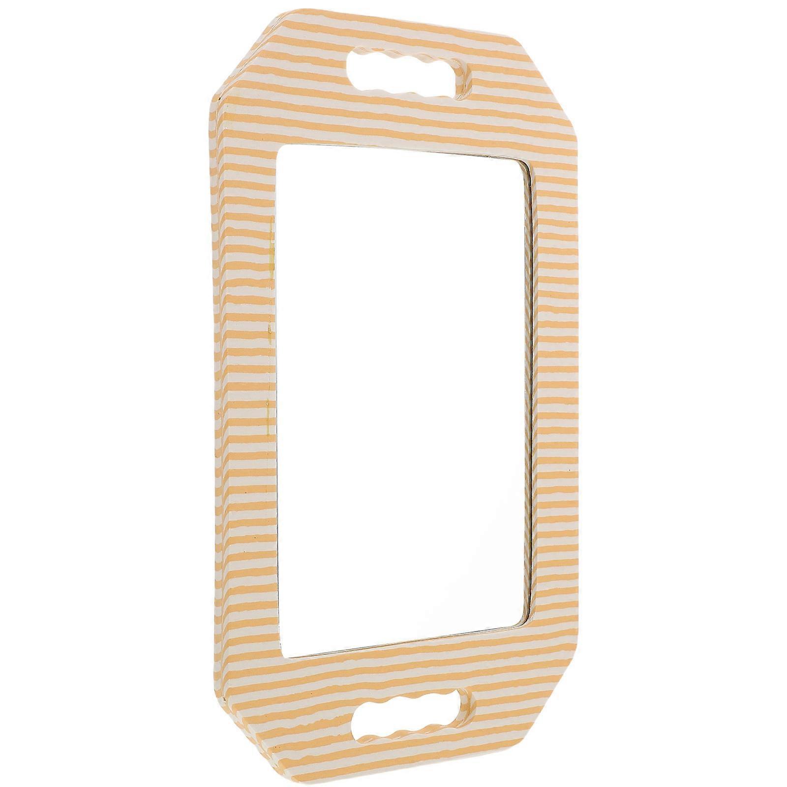 Portable Unbreakable Hand Mirror with Foam Edge for Barber Use High Definition View Shatterproof Design 6.5 x 8.5 inches