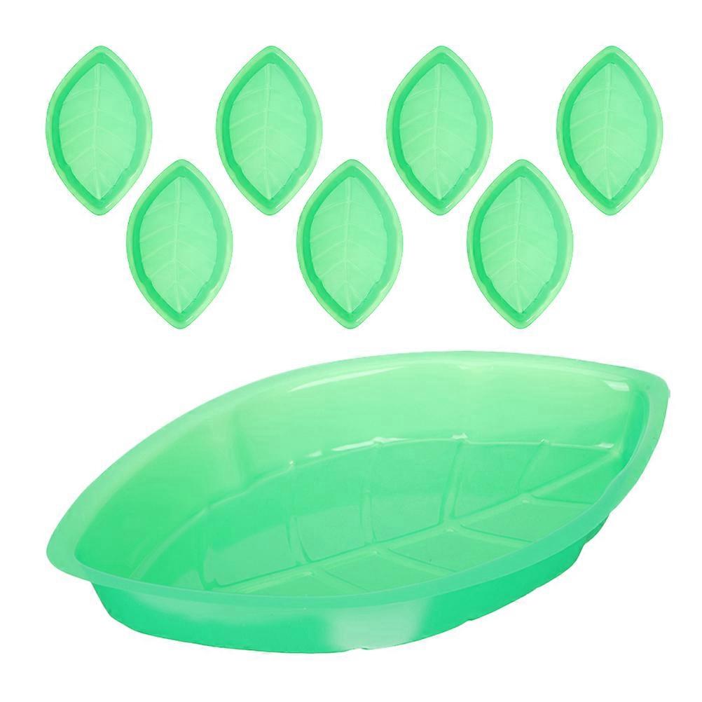 Here's a polished and professional product description based on your input:
**8 Piece Leaf Shaped Snack Serving Tray – Creative Food & Dessert
