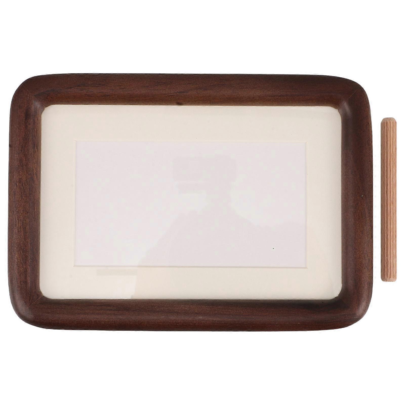 Rustic Wood Picture Frame for Decor Light Brown Solid Wood Construction Versatile Design 4x6 Inches