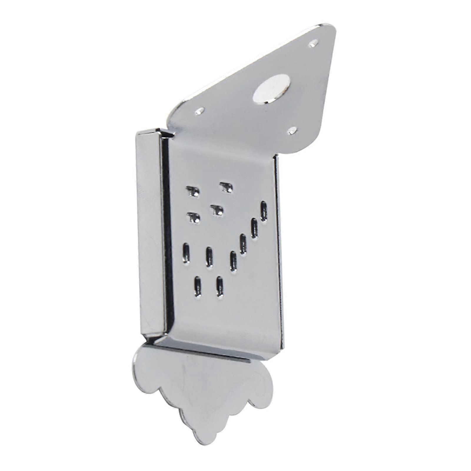 Mandolin Guitar Tailpiece with Screw, Elegant Silver Metal Replacement for Easy String Installation