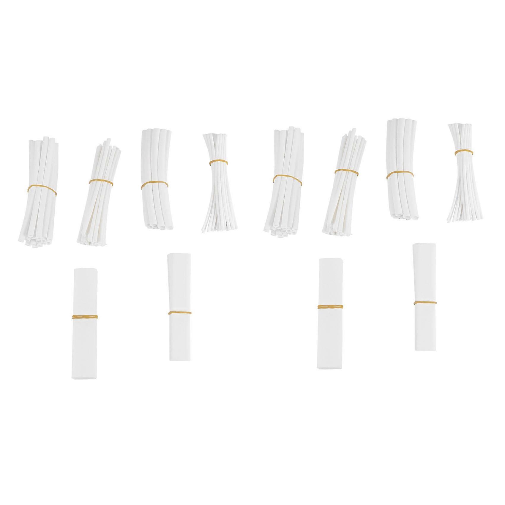 200 Pcs Heat Shrink Tube Casing Heat Shrink Tube Color:White