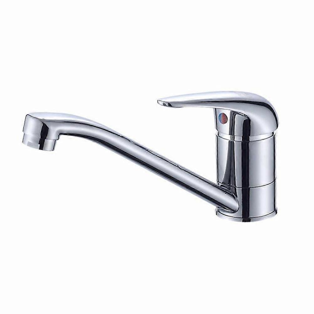 Copper Single Lever Mixer Tap for Bathroom Use Silver Color Durable and Bright 7.8 Inches
