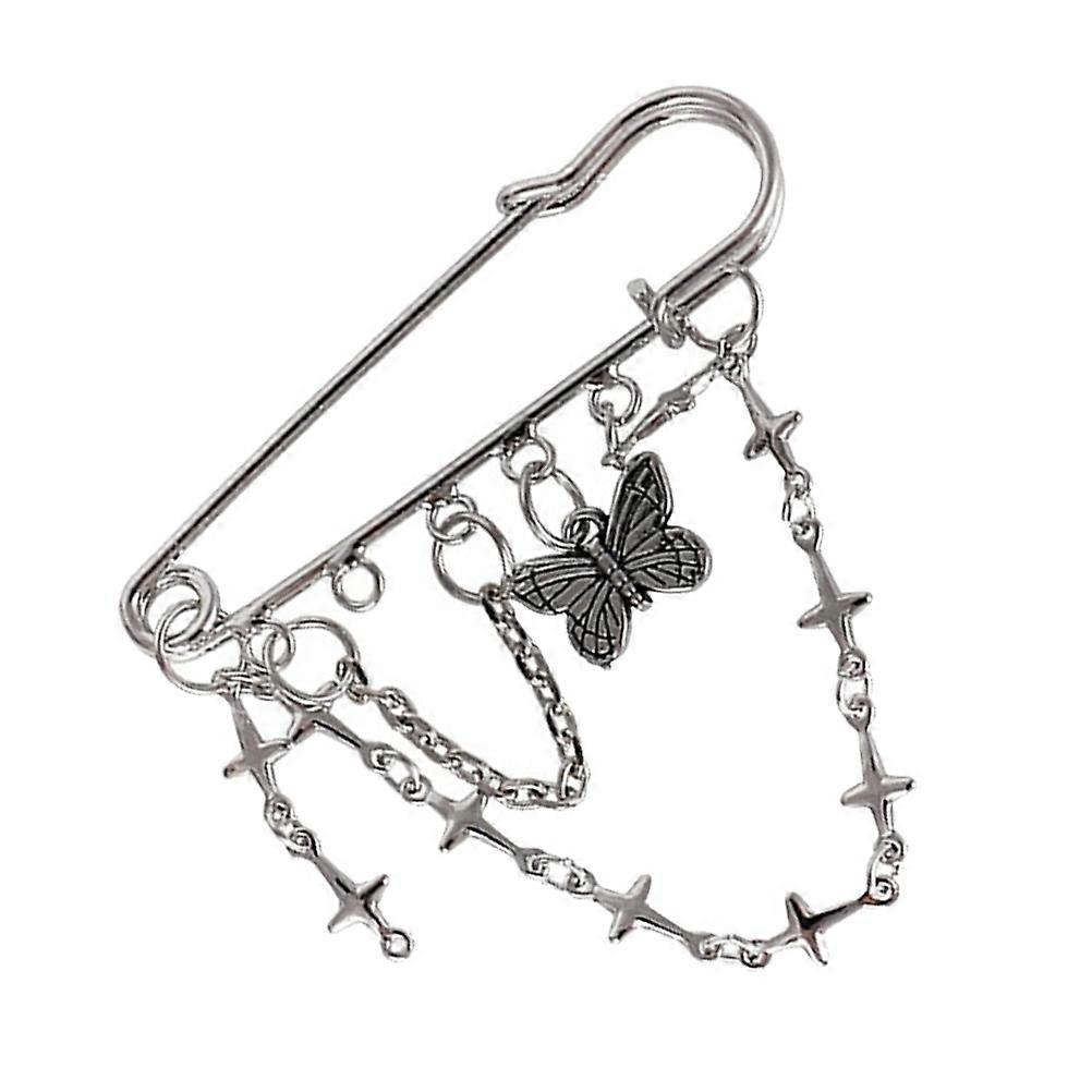 Fashion Clothing Pin Decorative Brooch Made of Durable Alloy in Silver Color for Banquet Game Prizes 1Pc