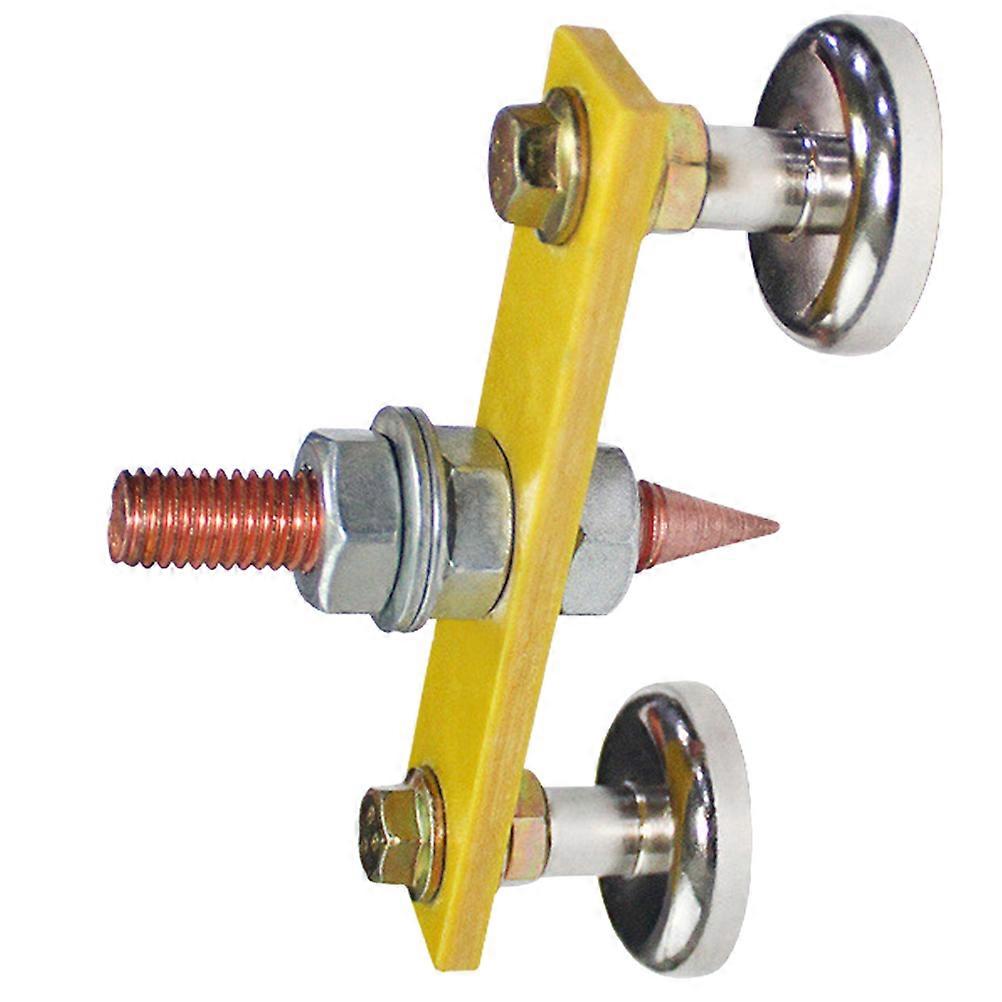 Welding Magnet Strong Magnetic Fixing Welding Tool Professional Users 10x6.8x3.2 Cm Yellow 1Pcs