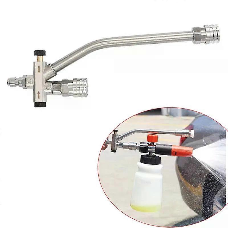 Dual Valve Pressure Washer Attachment 1/4 Quick Connect Foam Cannon Dual Spray Gun Foam Gun Dual Valve for High Pressure Washer