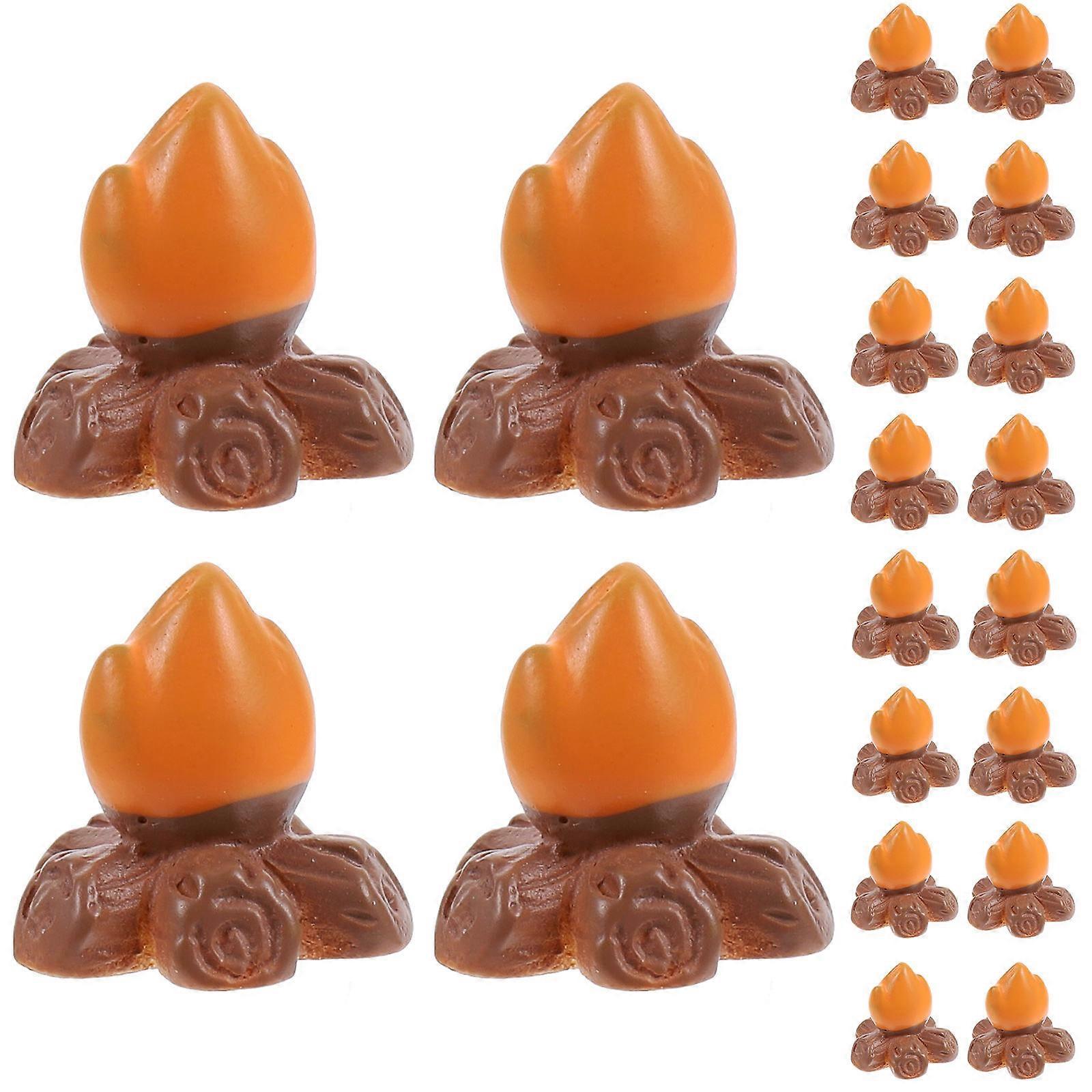 Miniature Campfire Model Decoration 30Pcs Realistic Look 1X0.9X0.9CM For Party Decoration Gardening Art