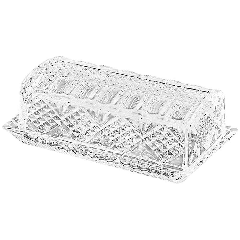Rectangular Butter Dish With Lid 1Pc Insect Proof Premium Glass Storage Holder For Dining Table