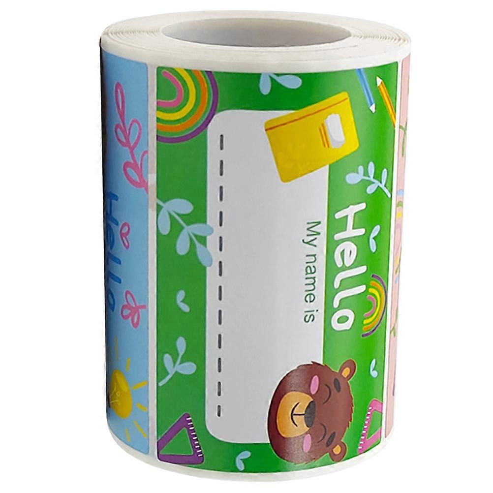 Cute Name Stickers For Kindergarten Children School Activities Assorted Color Organization 1 Roll