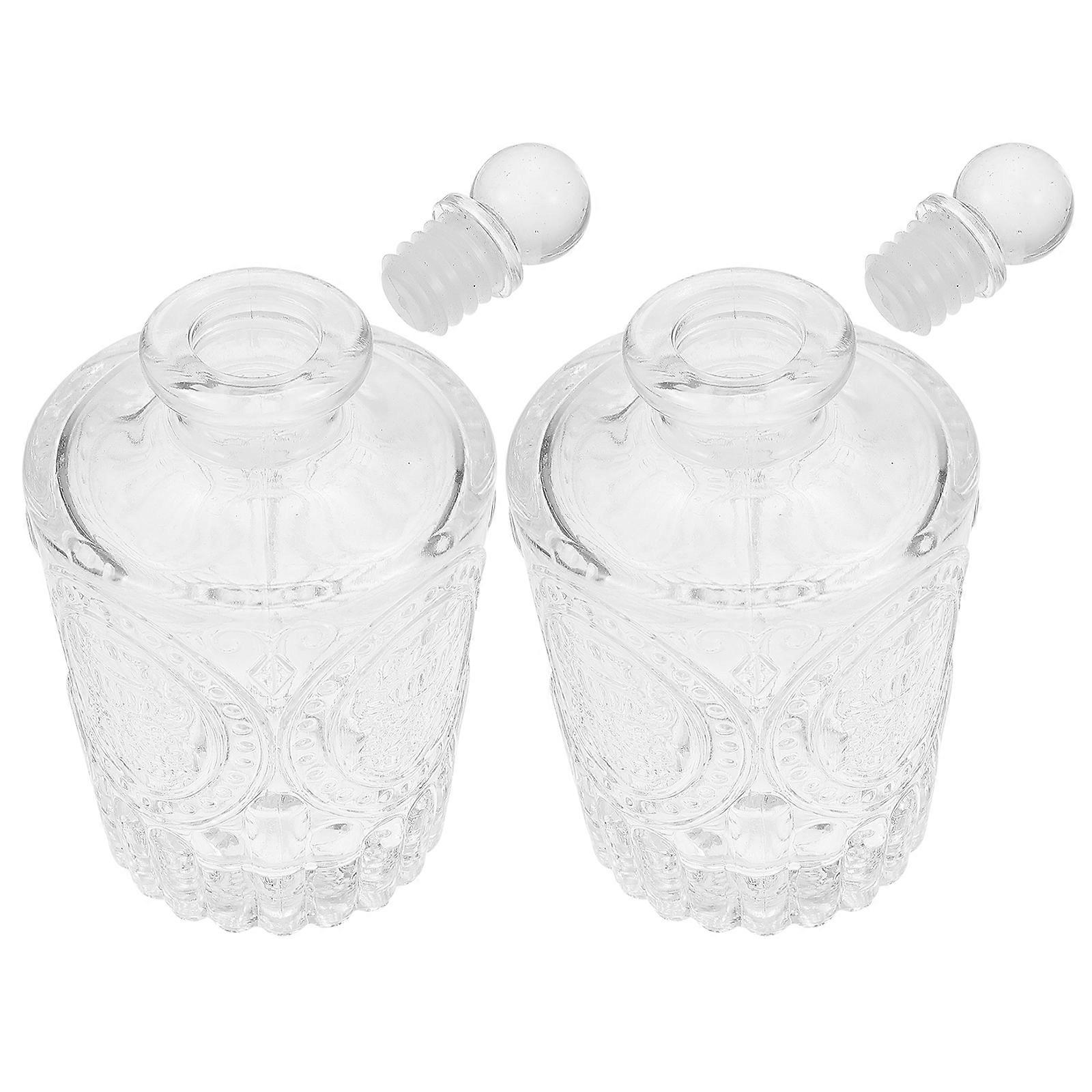 Glass Diffuser Bottles 2PCS Multi Purpose Aroma Dispenser Reusable Elegant Design for Essential Oils Home Decor