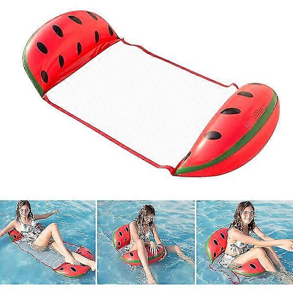 Inflatable Pool Float, Water Hammock, 4 in 1 Floating Inflatable Pool Hammock (Watermelon).