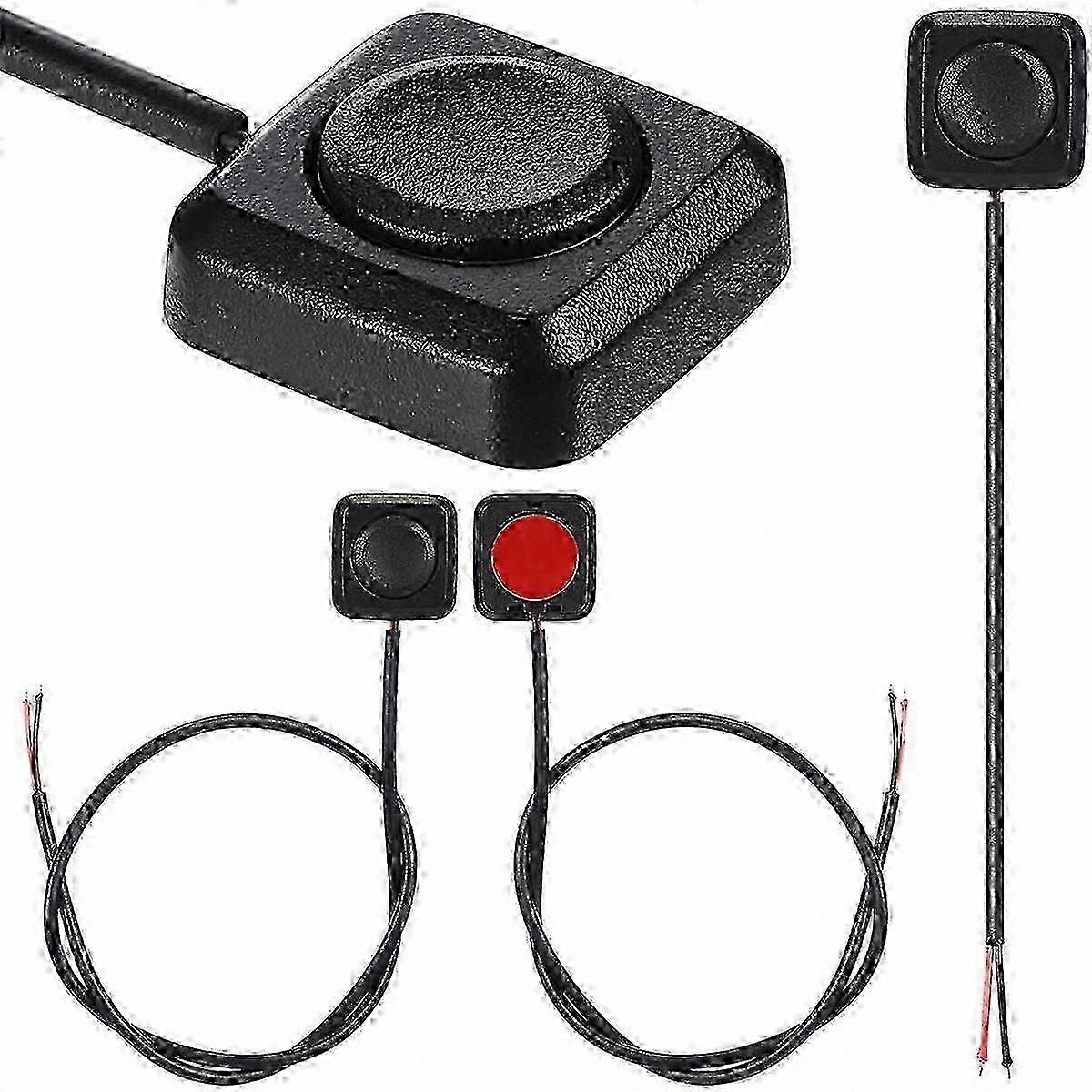 4-Pack Mini Momentary Push Button Switch, 12V/24V Surface Mount