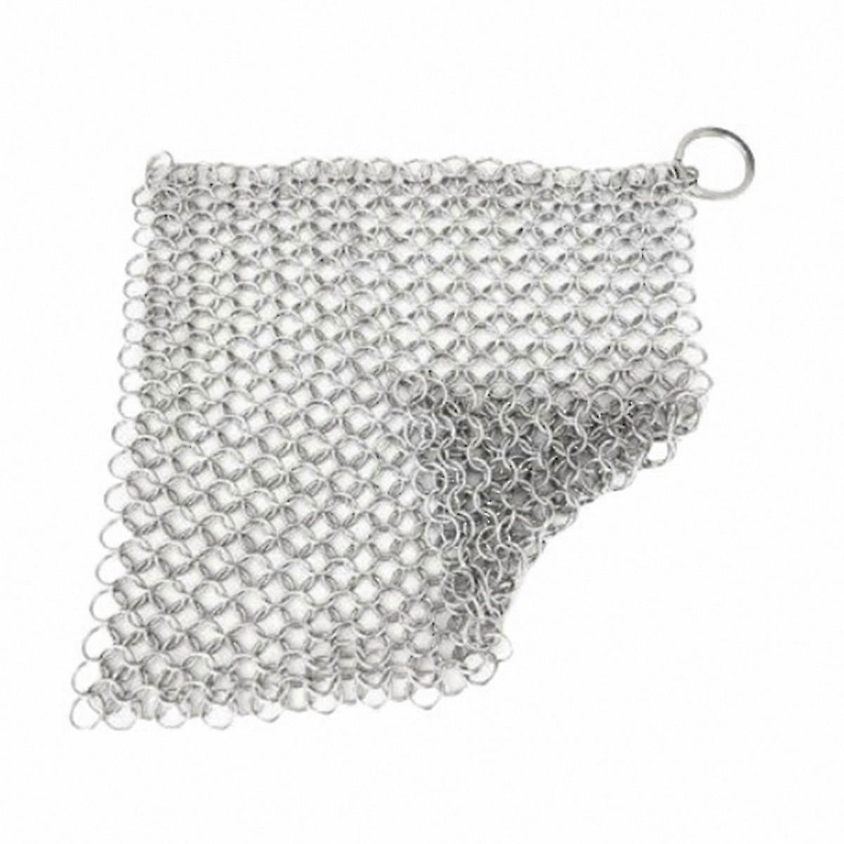 Chainmail Scrubber for Kitchen Cleaning, Square Shape Accessory for Pots and Pans