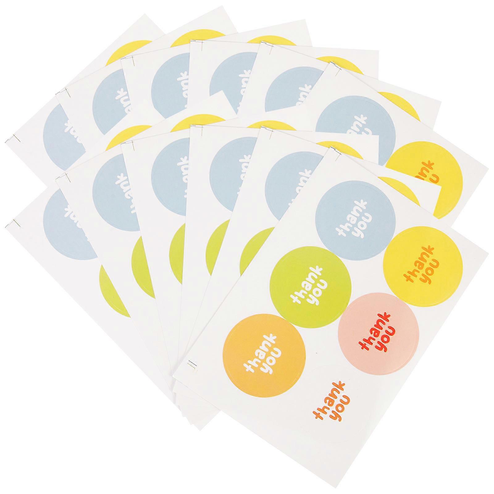Thank You Round Stickers   20pcs Multi Function Adhesive Labels for Packaging, Scrapbooking, Envelopes, and Gratitude Expression