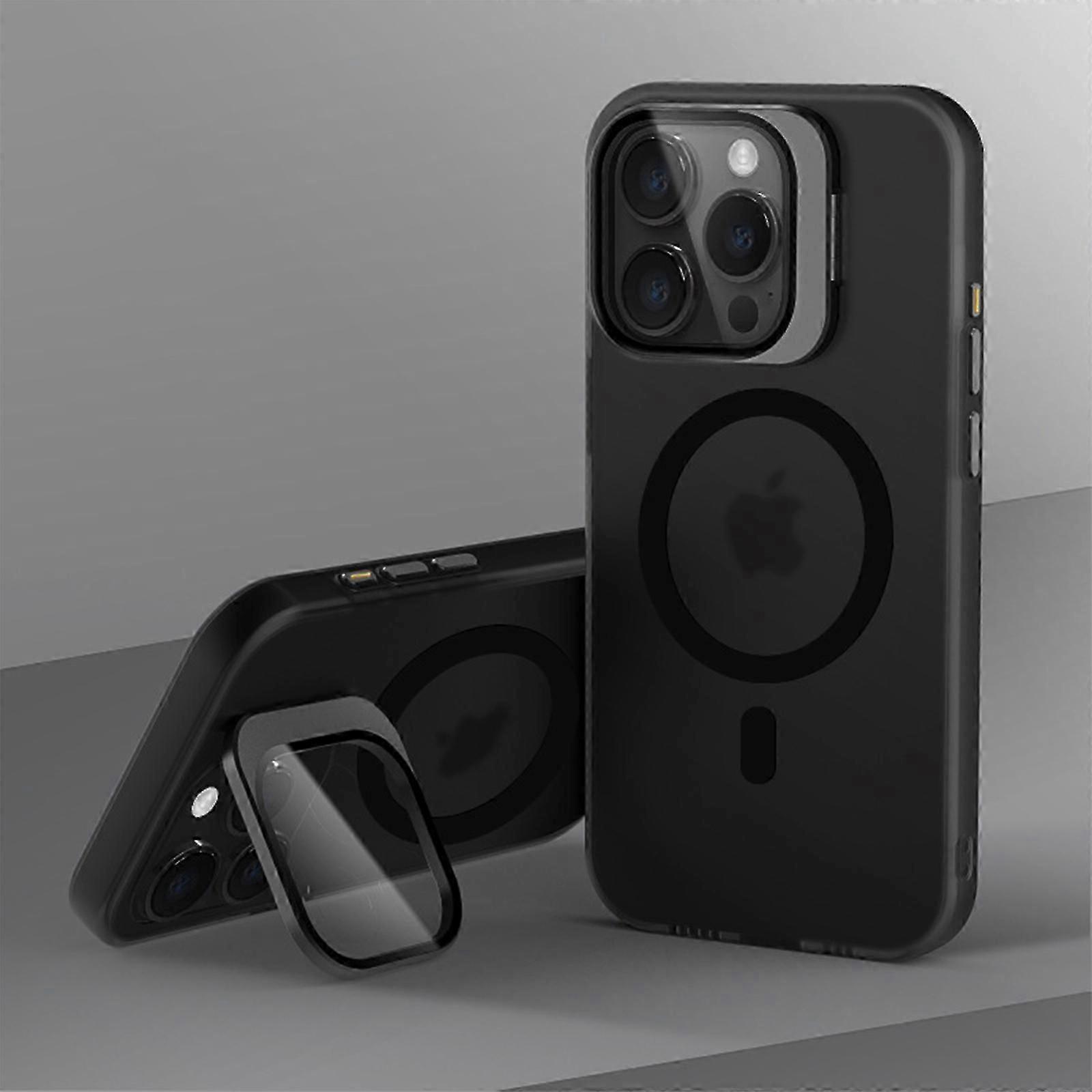 for iPhone 15 Pro Max/15 Ultra Case with Camera Cover Stand Compatible with Magsafe, Magnetic Kickstand Phone Case