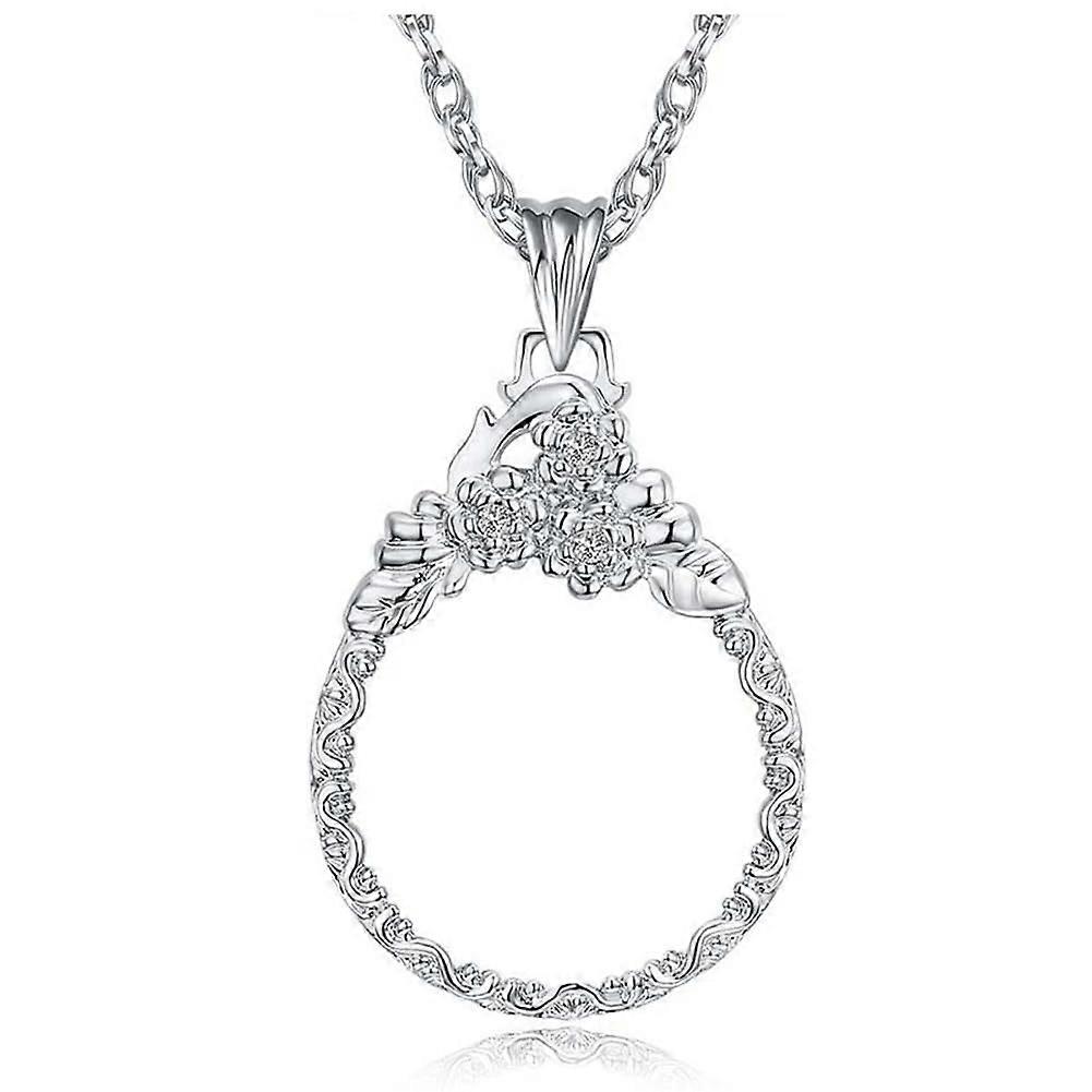 2.5x Magnifying Glass Pendant Necklace for Reading Books, Magazines, and Newspapers – Durable Design, Adjustable Chain
