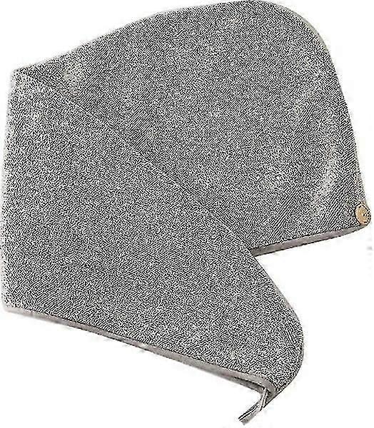 Quick Dry Bamboo Microfiber Hair Towel Wrap - Gray Striped