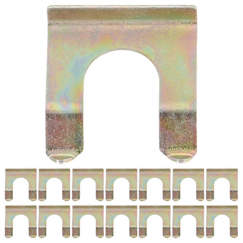 U Shaped Brake Hose Bracket 15Pcs Golden Brake Line Replacement Components for Car Use Durable Iron