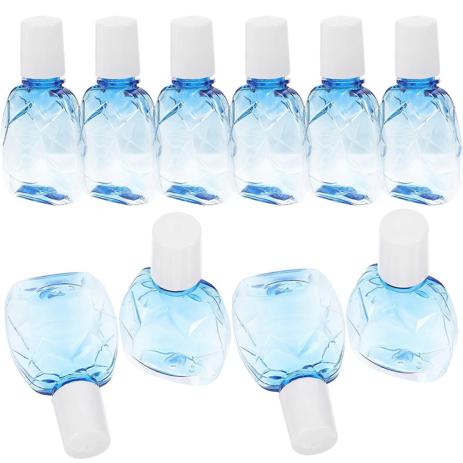 Eye Liquid Bottles Blue Pet Material for Storage 10Pcs Squeezable Dropper