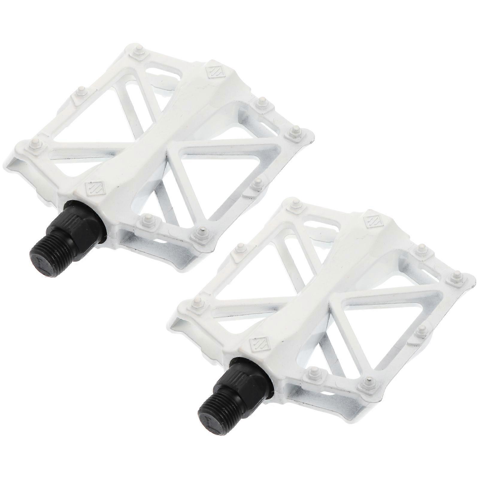 Bicycles Rolling Foot Pedals Mountain Bike Pedals Ideal For Cycling White Simple Installation 1 Pair