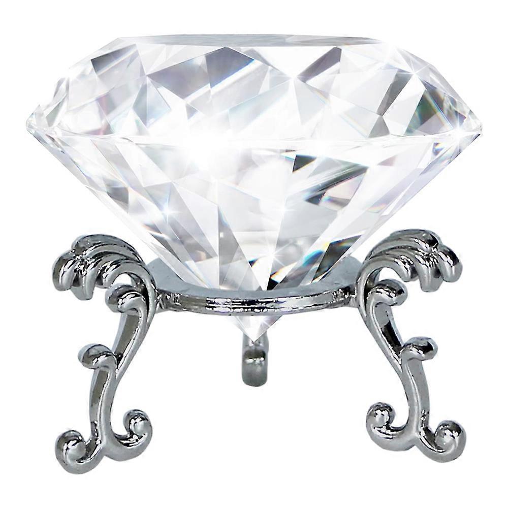 Crystal Diamond Decor ze stojakiem do wystroju domu Srebrny kolor Elegancki prezent urodzinowy ślubny 1 zestaw