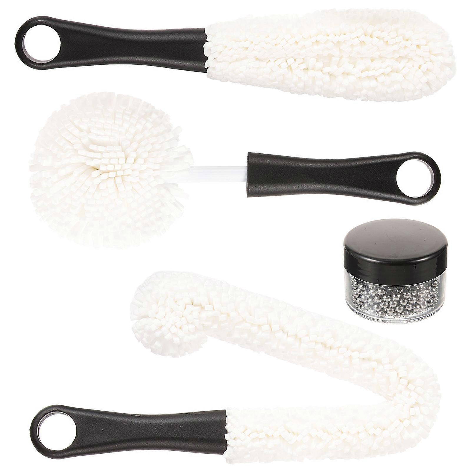 Ergonomic Decanter Cleaner Brush Suitable For Champagne Flutes With Flexible Long Brushes In Beige