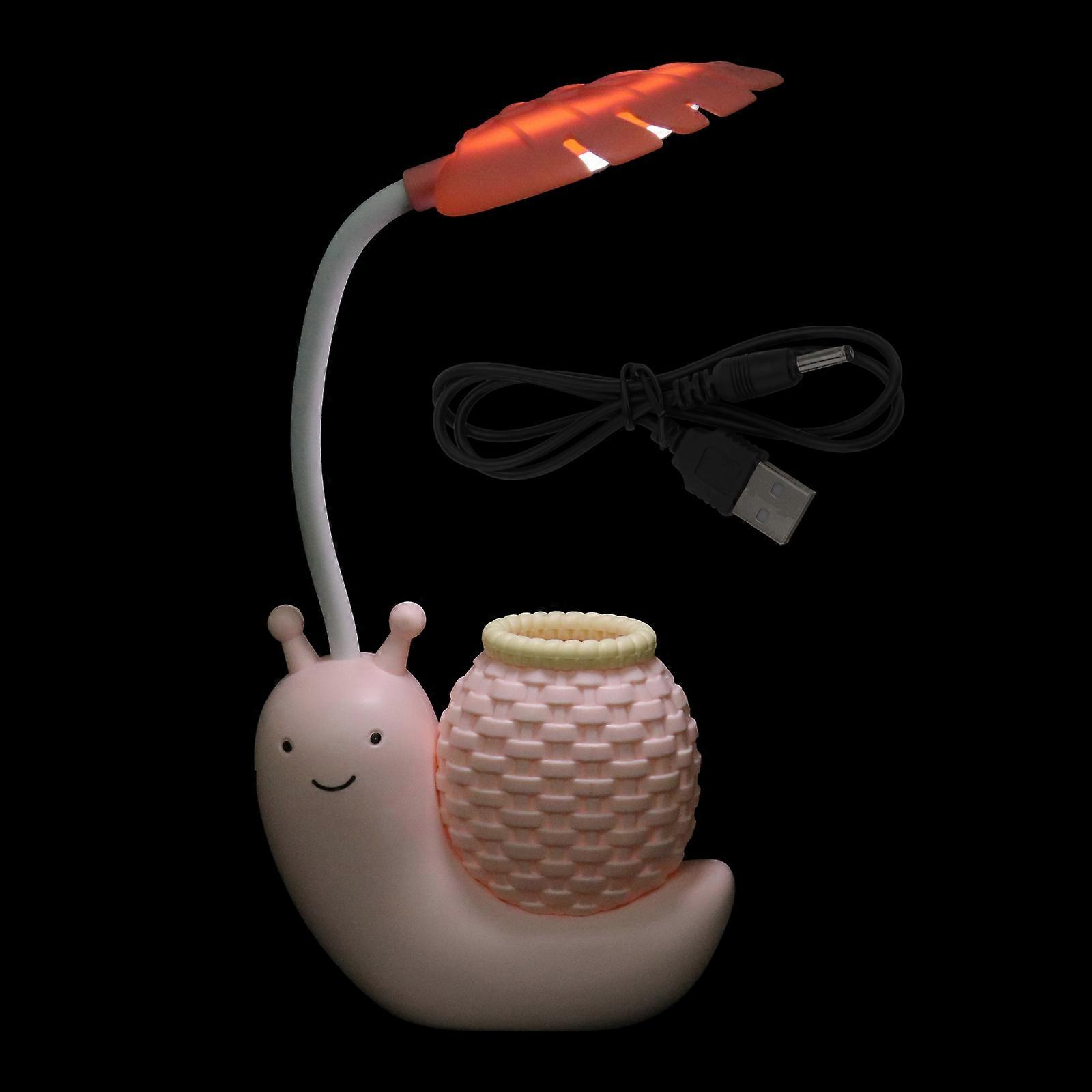 LED Lamp Cute Snail Shape Table Light For Night Use And Reading Flexible Light Pole 1PC