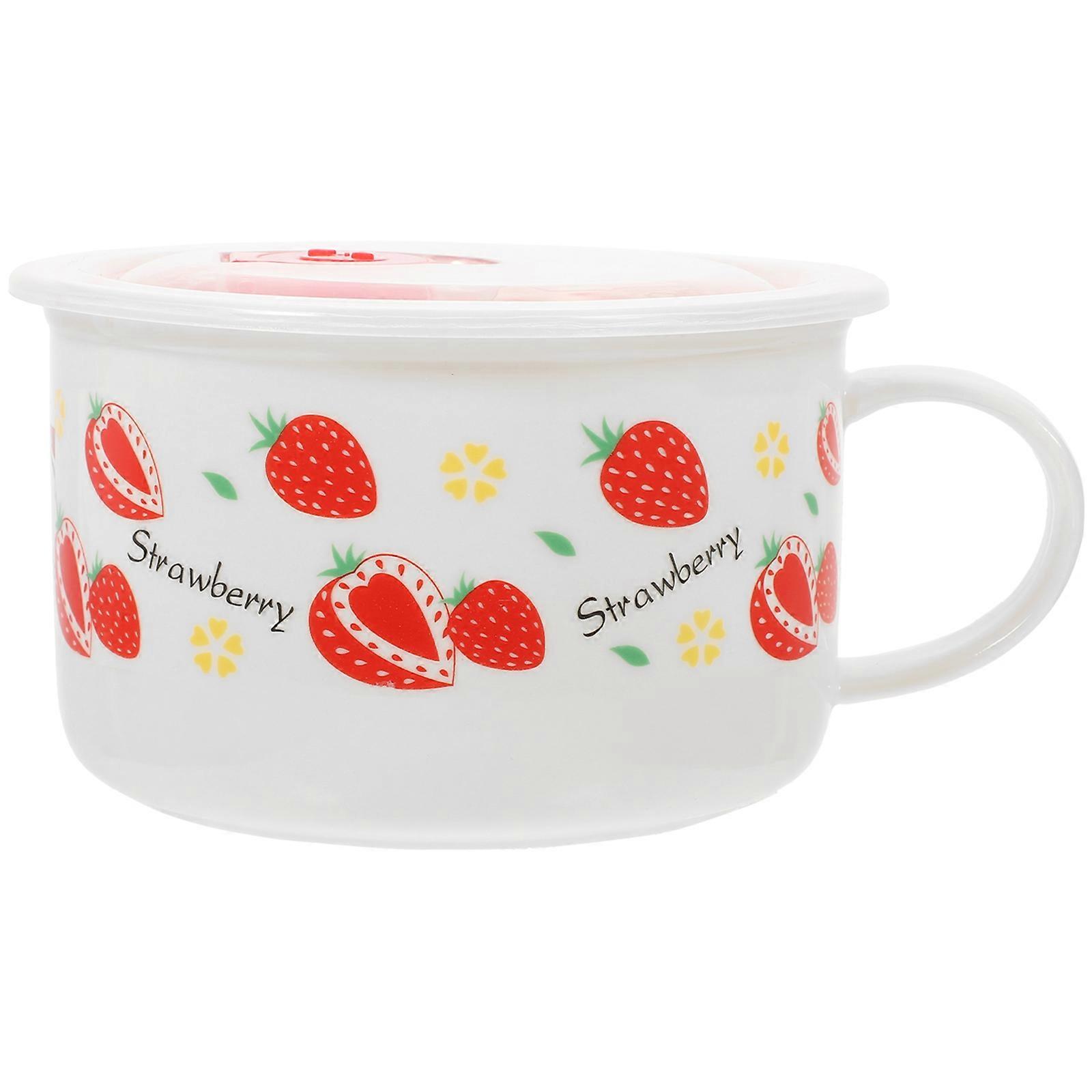 Instant Noodle Bowl With Lid For Restaurants And Hotels Stylish Design 900ml Leak-Proof 1Set