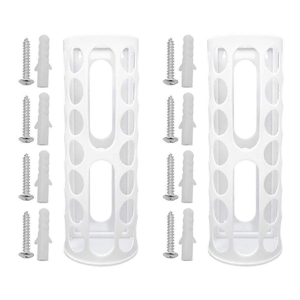 Vinyl Roll Rack Holder 2Pcs White Plastic Storage Rack for Organized Crafting