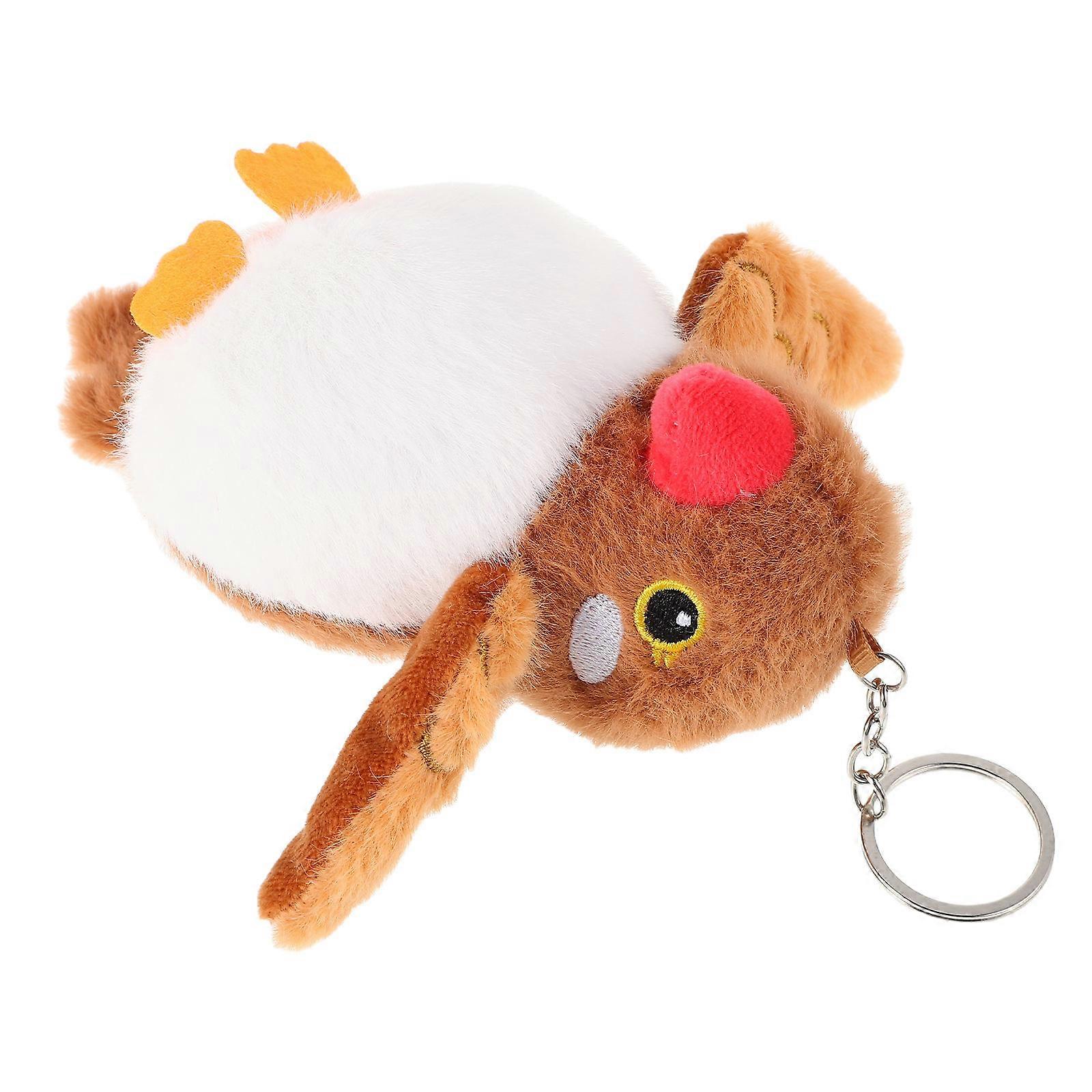 Cute Pirate Theme Parrot Plush Keychain Soft Stuffed Animal Pendant for Party Favors & Backpack Charm, Lightweight & Easy to Carry with Detailed
