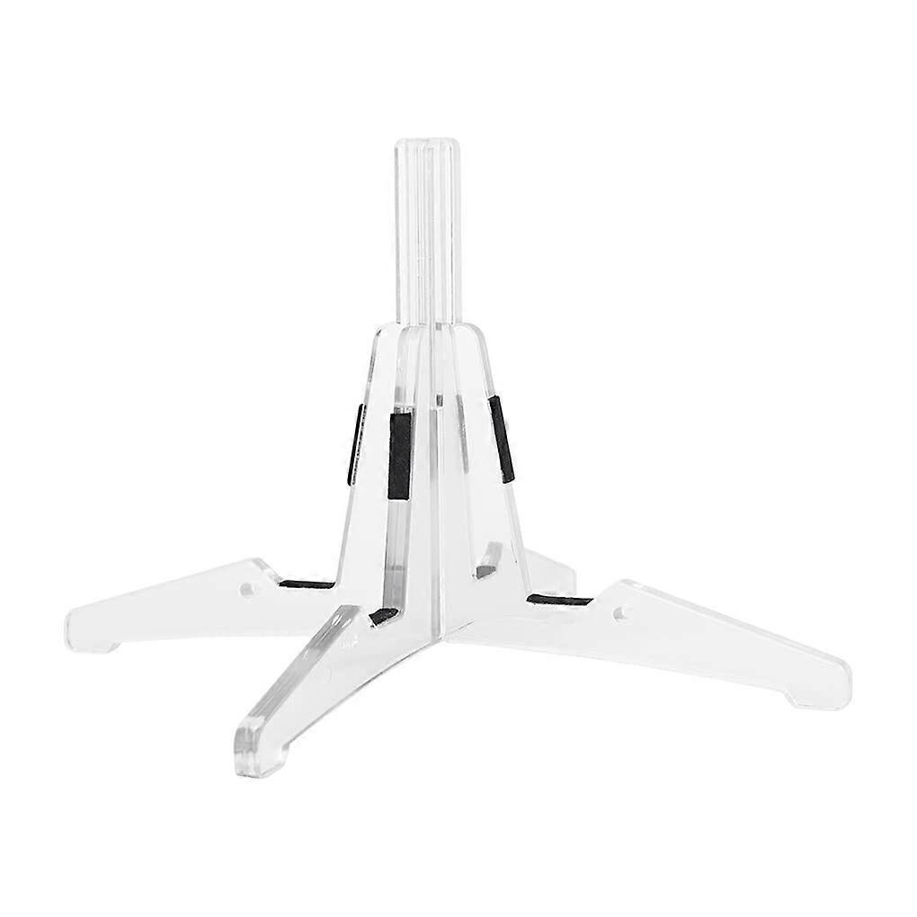 Foldable stand for flute, wind instrument, clarinet, plastic holder, lightweight, for musical placement of parts, accessories, transparent