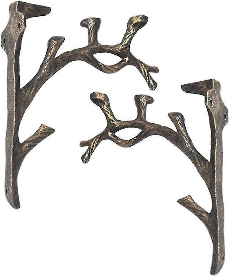 Vintage Cast Iron Shelf Brackets Branch Shape Square Shelf Wall-mounted
