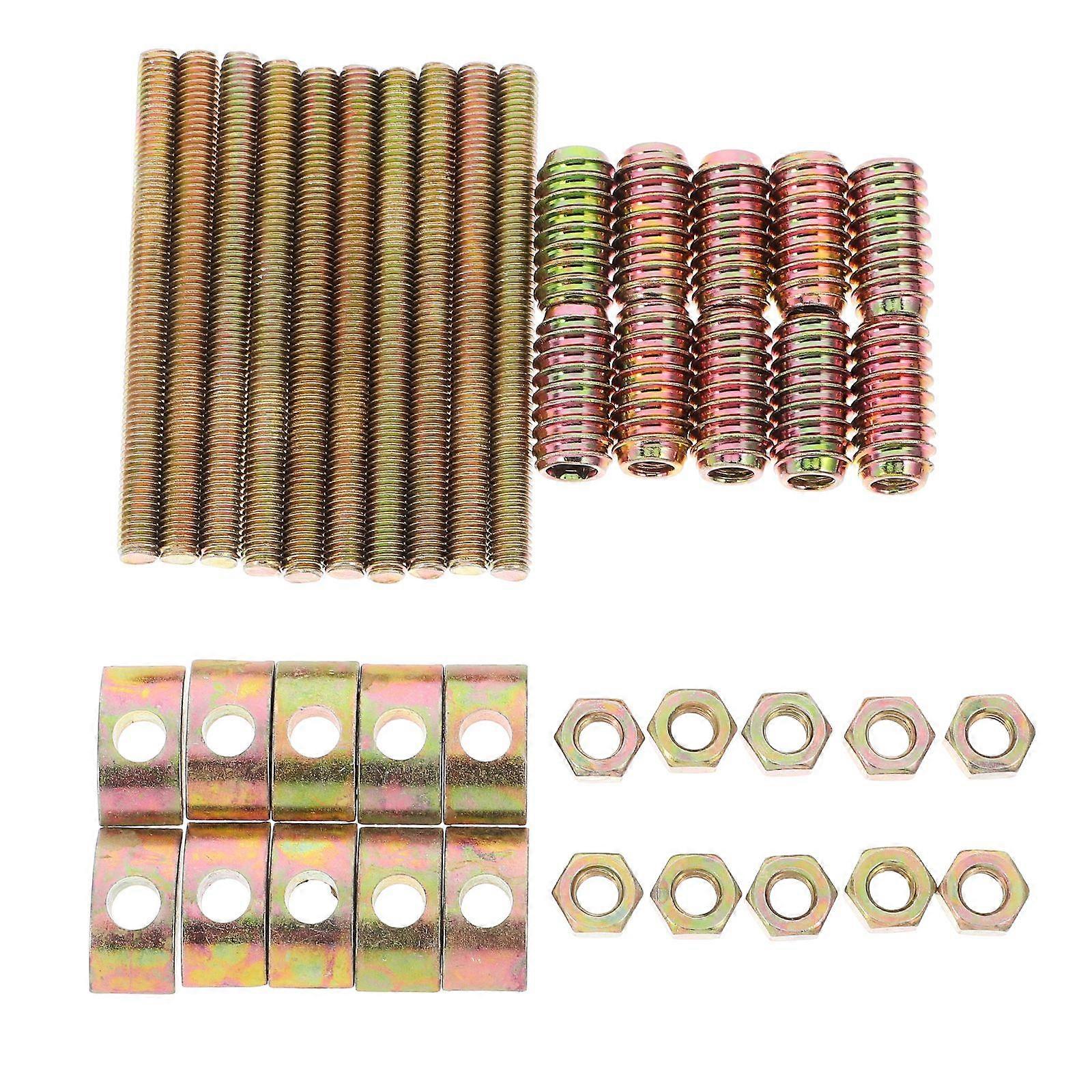 10 Sets Panel Furniture Four-in-one Connectors Table Bed Assembly Fasteners