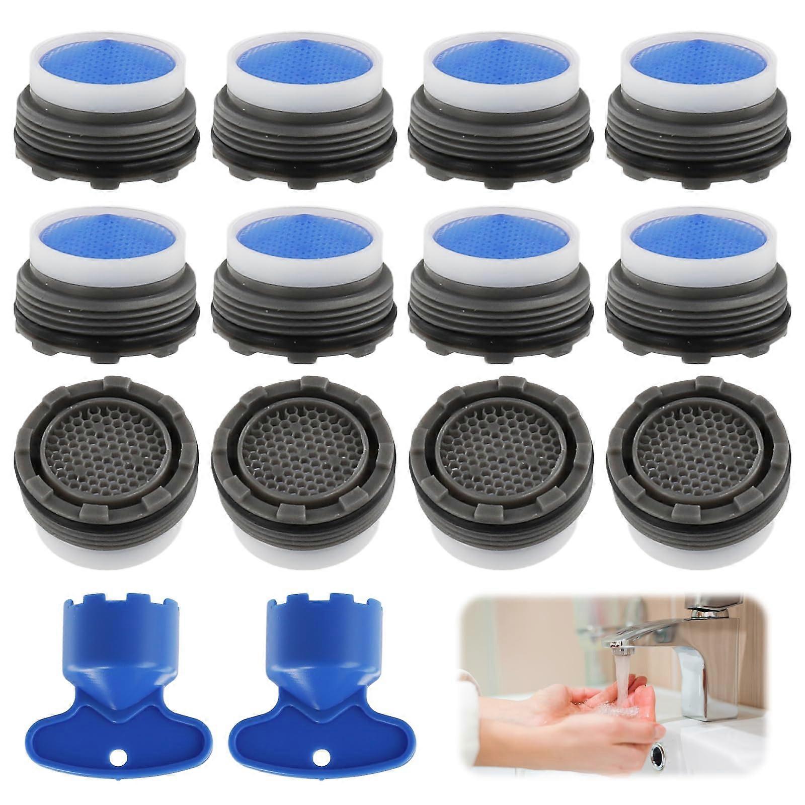 Pack of 12 Tap Aerators M18.2 for Kitchen Water Filtering and Dehydrating, Includes 2 Wrenches for Easy Installation