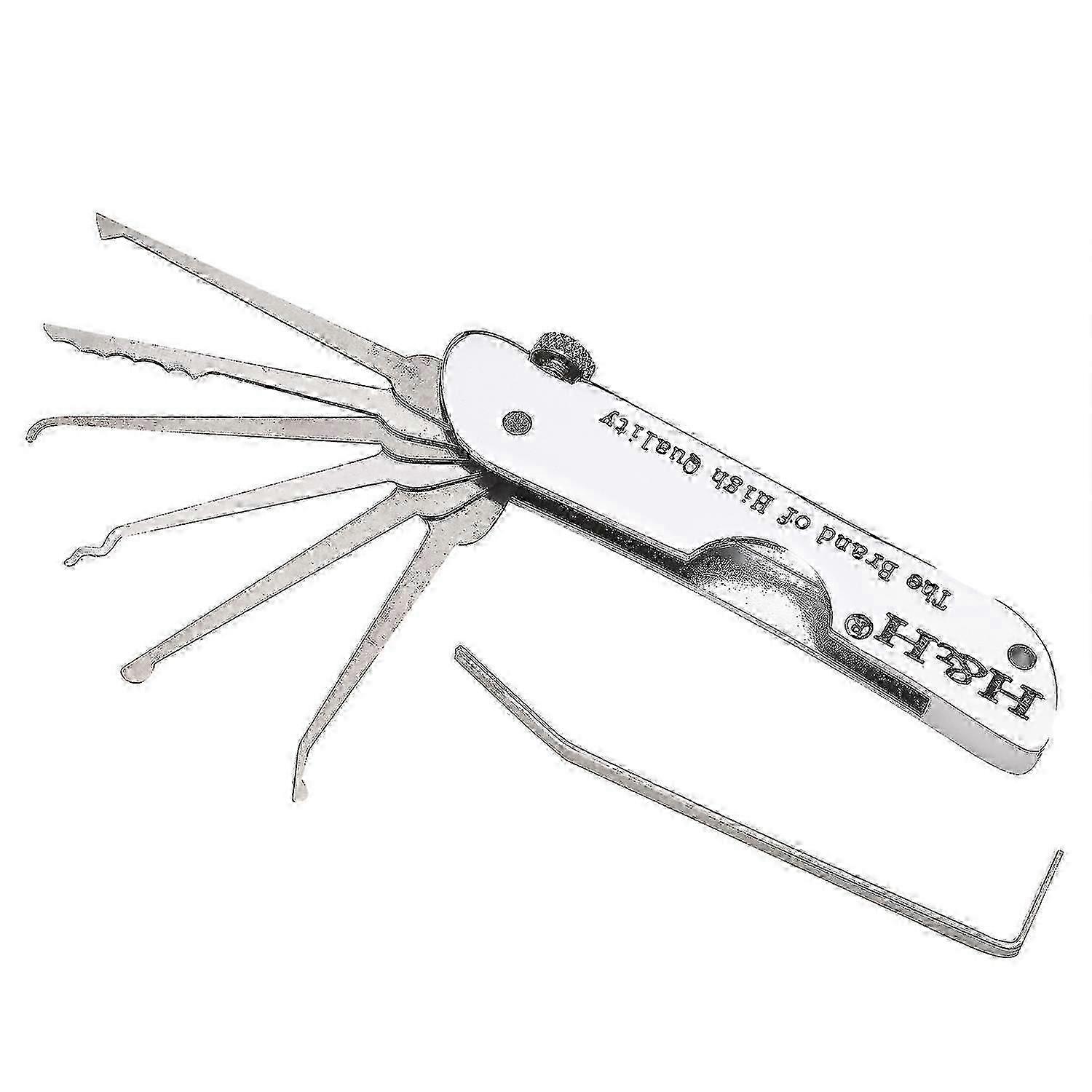 مجموعة اختيار القفل قابلة للطي 7 في 1 من الفولاذ المقاوم للصدأ مع وجع مجموعة تدريب مدمجة ل