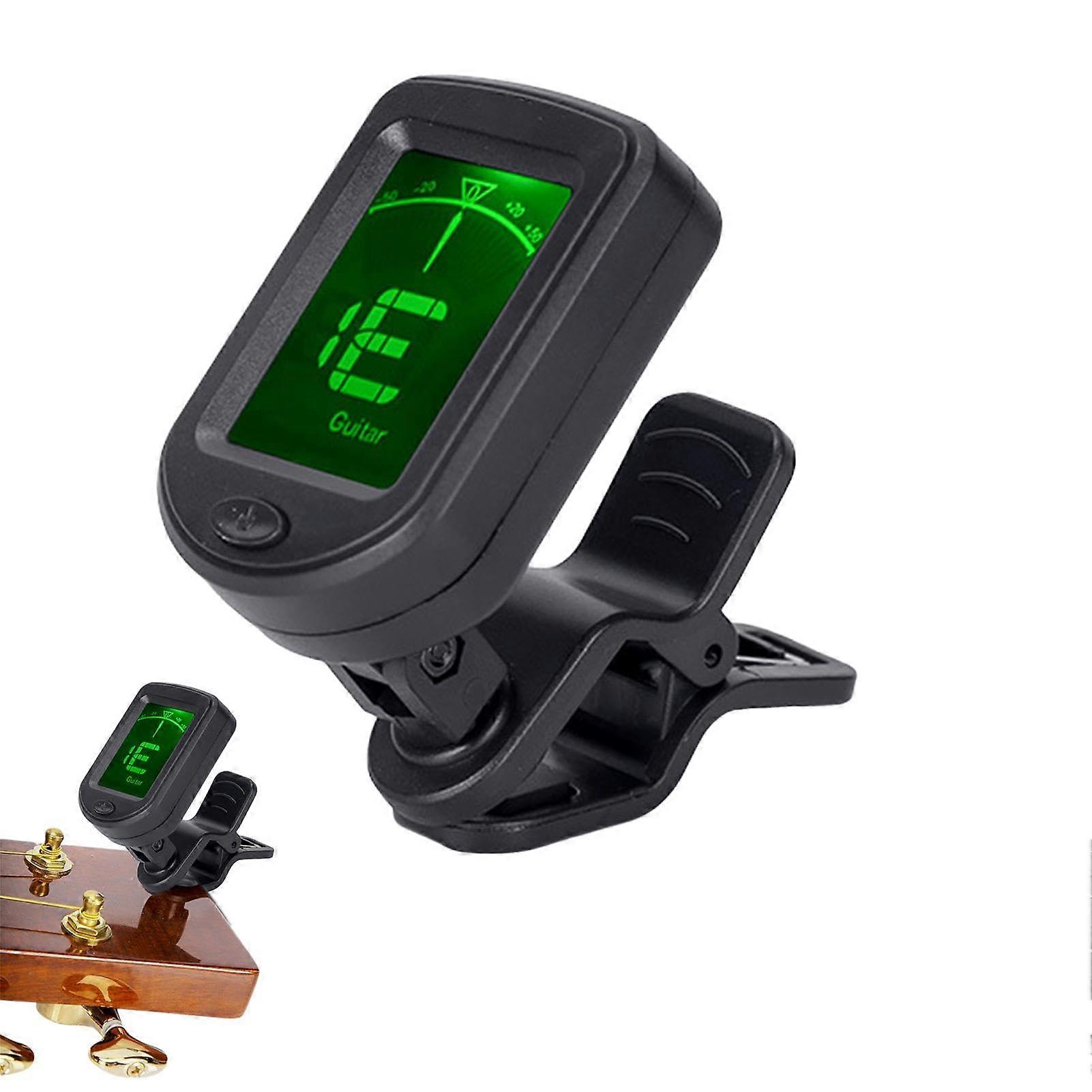 Digital Electronic Guitar Tuner For Electric, Bass, And Acoustic Guitars With Large Clear LCD Display