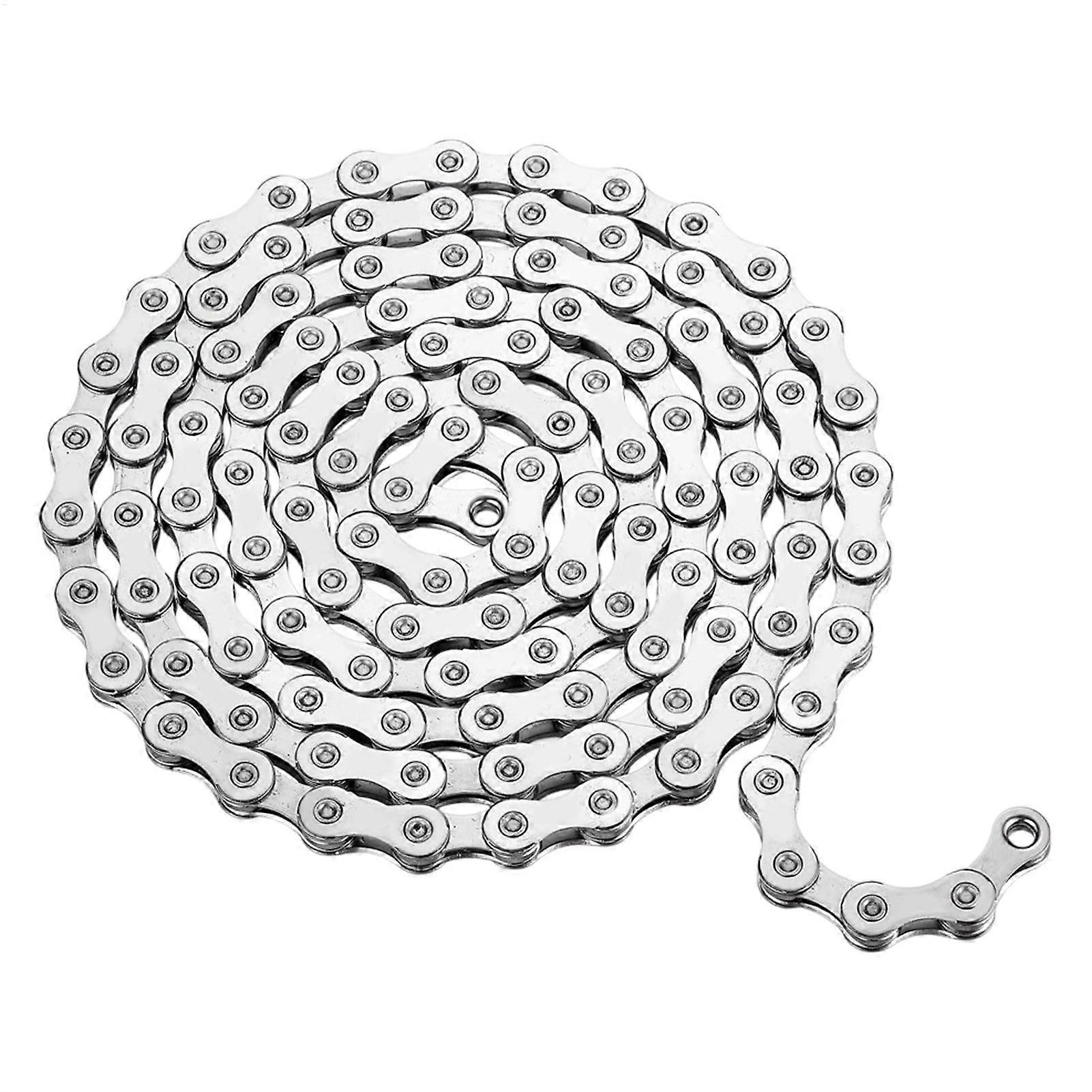 Road bykes Chain Smooth Mountain bykes Chain, Single Speed byke Chain Durable AntiRust bycycle Chain