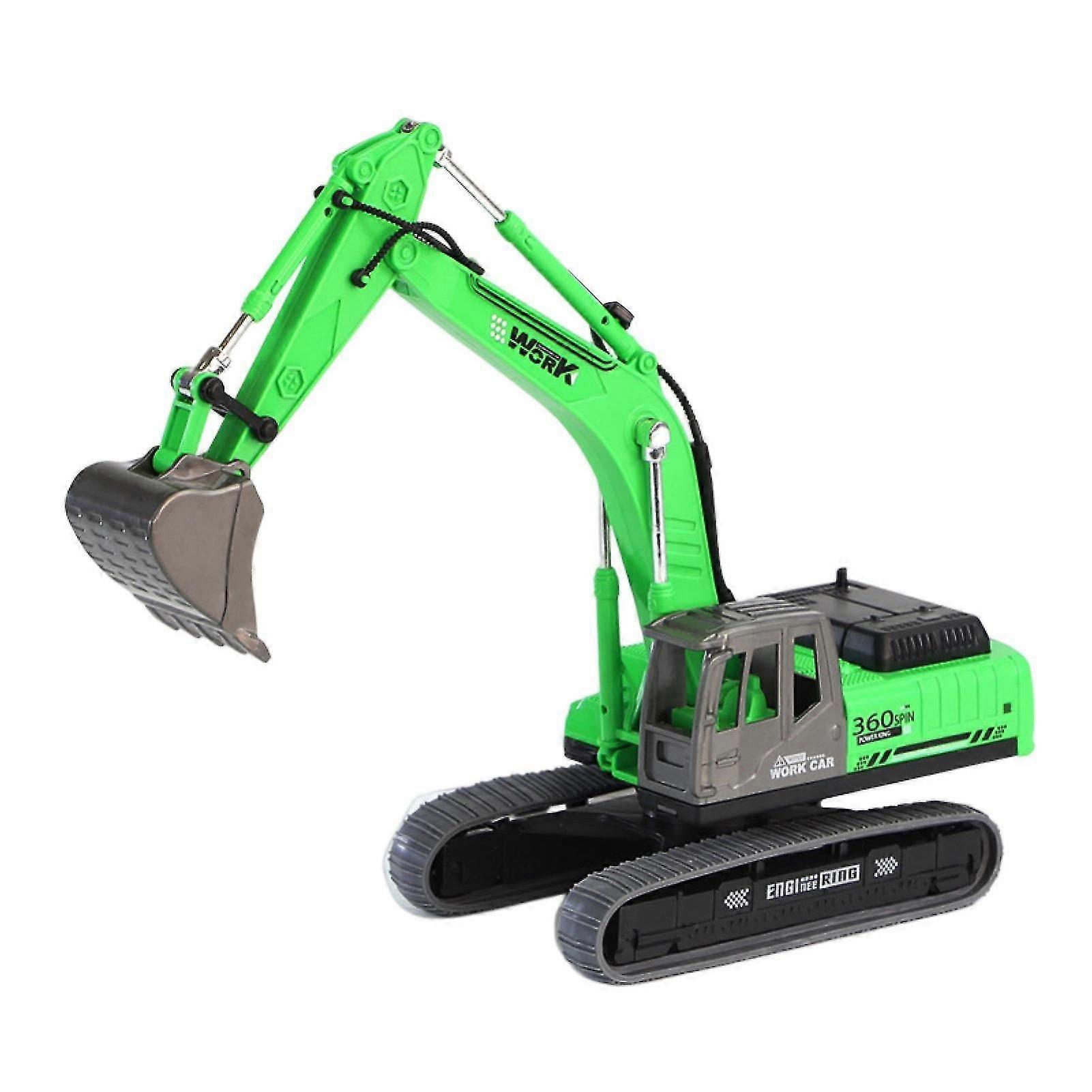 Excavator Toy 360-Degree Rotation Flexible Digging Arm 1:36 Scale Simulation Ornament Plastic Engineering Vehicle Model Children Toy Birthday Gift