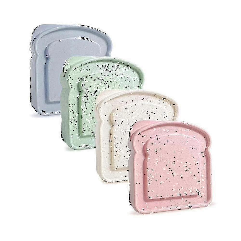 4 PCS Sandwich Containers For Lunch Boxes Reusable Holder Bread