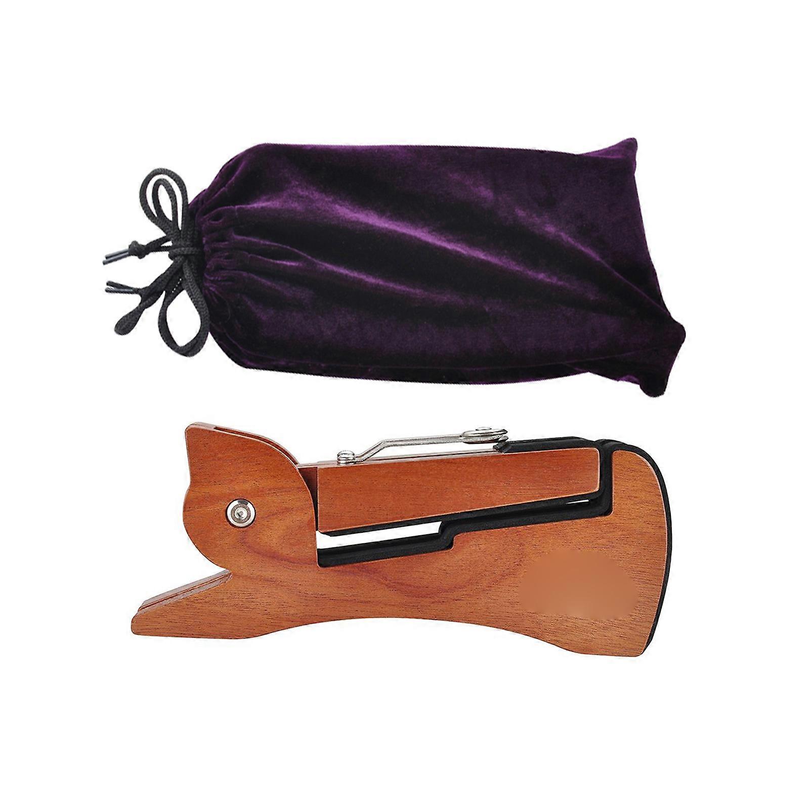 Universal Foldable Guitar Stand Holder Mahogany Solid Wood Bracket Cute Rabbit Shape for Electric Acoustic Bass String Instruments