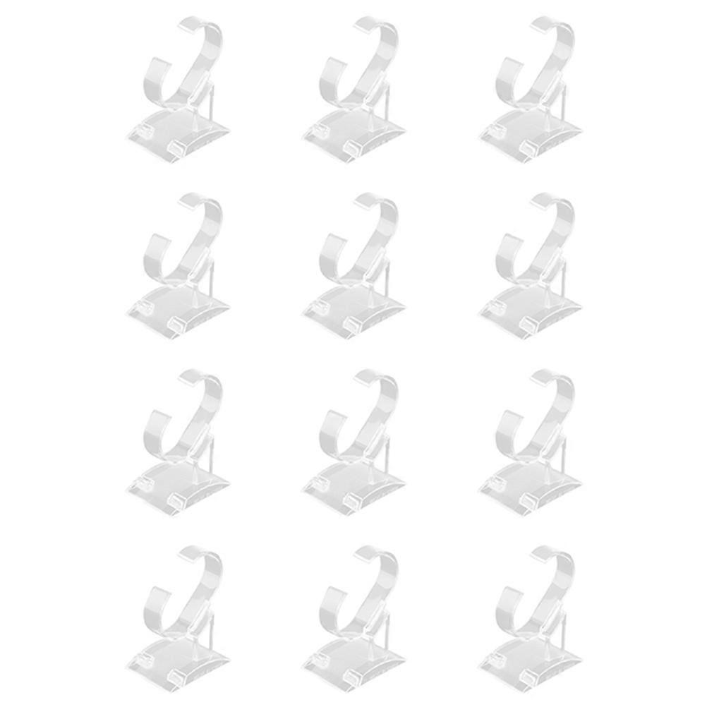 12pcs Transparent Watch Display Stands, Large Bracelet Organizer Holders, Multi Use Jewelry Showcase Rack for Men and Women, Practical Storage