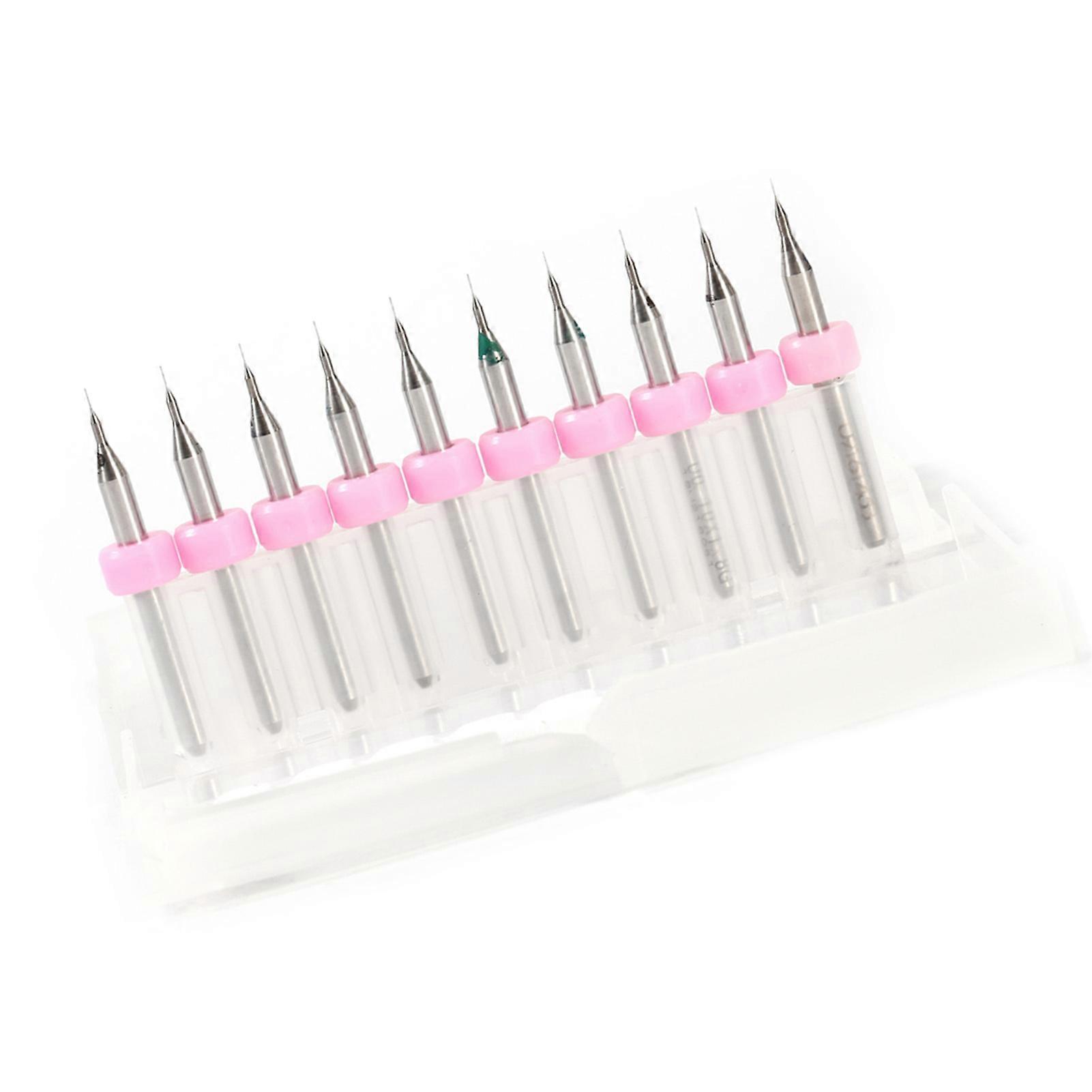 PCB Micro Drill Bits Set 10pcs 0.1-1.4mm Tungsten Steel Kit