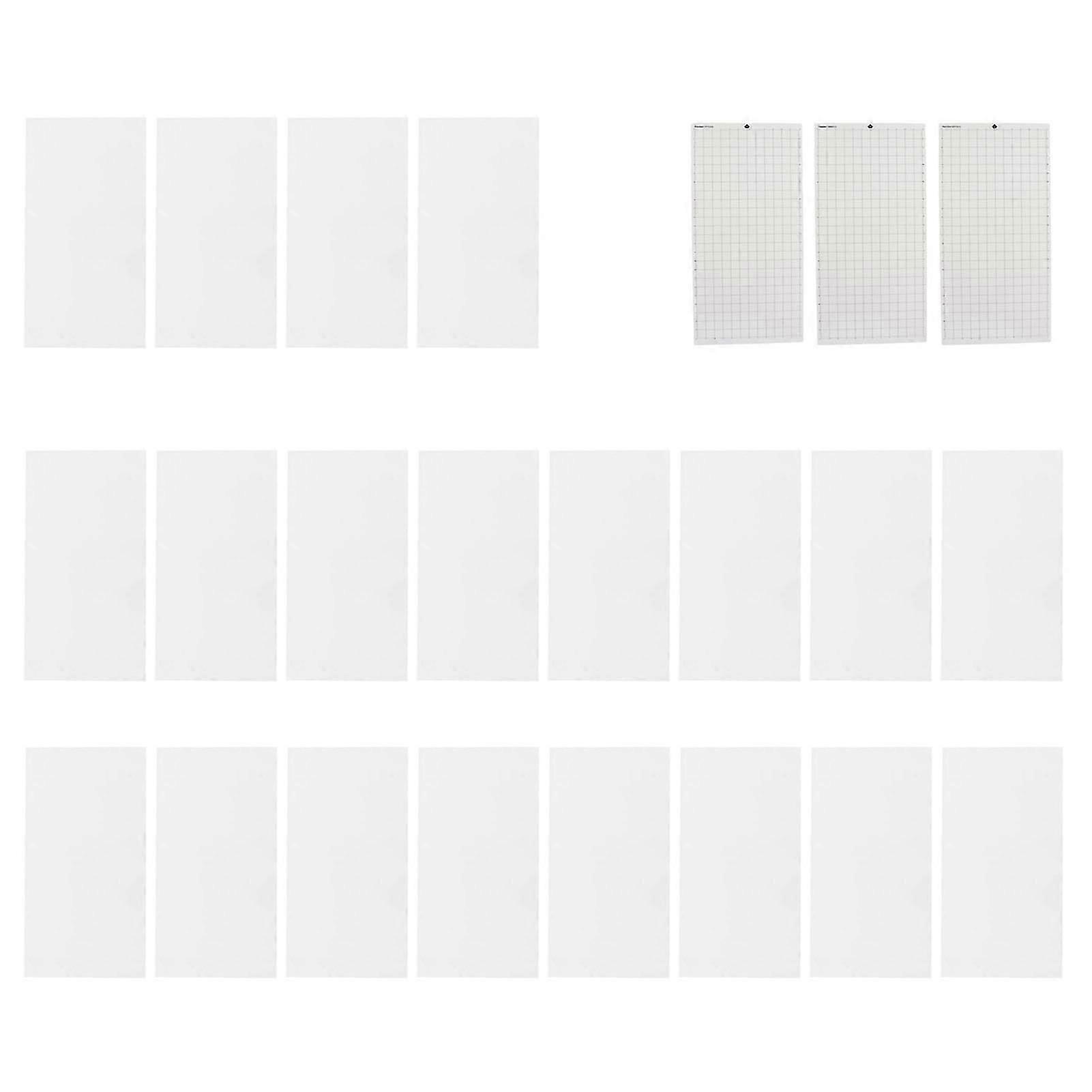 20PCS Flexible Blank Polyester Stencil Sheets 3PCS Transparent Cutting Mat for Craftsmanship